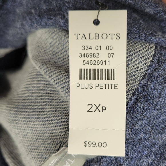 T by Talbots Womens Colorblock Terry Hoodie Size 2x Petite - Picture 8 of 10